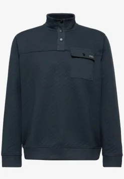 Troyer structuursweatshirt