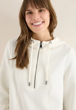 Troyer sweatshirt met capuchon