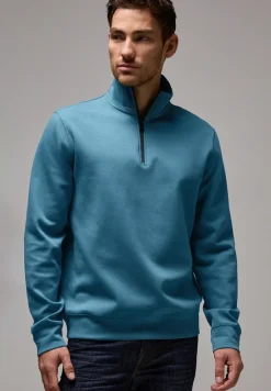 Troyer sweatshirt met rits