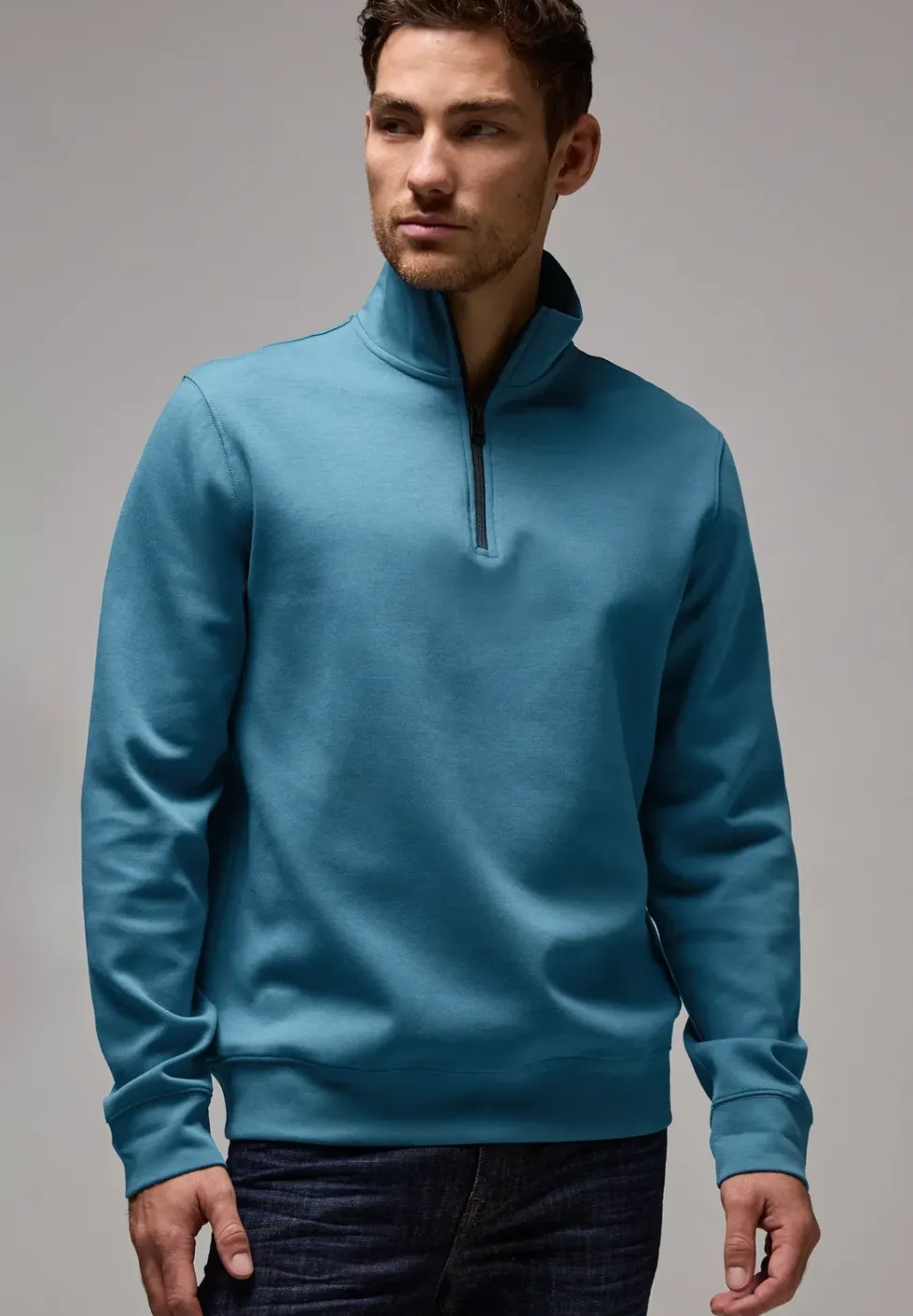 Troyer sweatshirt met rits