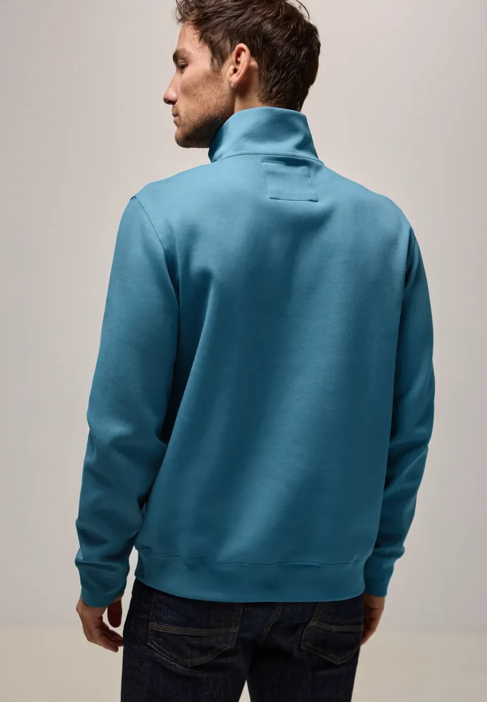 Troyer sweatshirt met rits