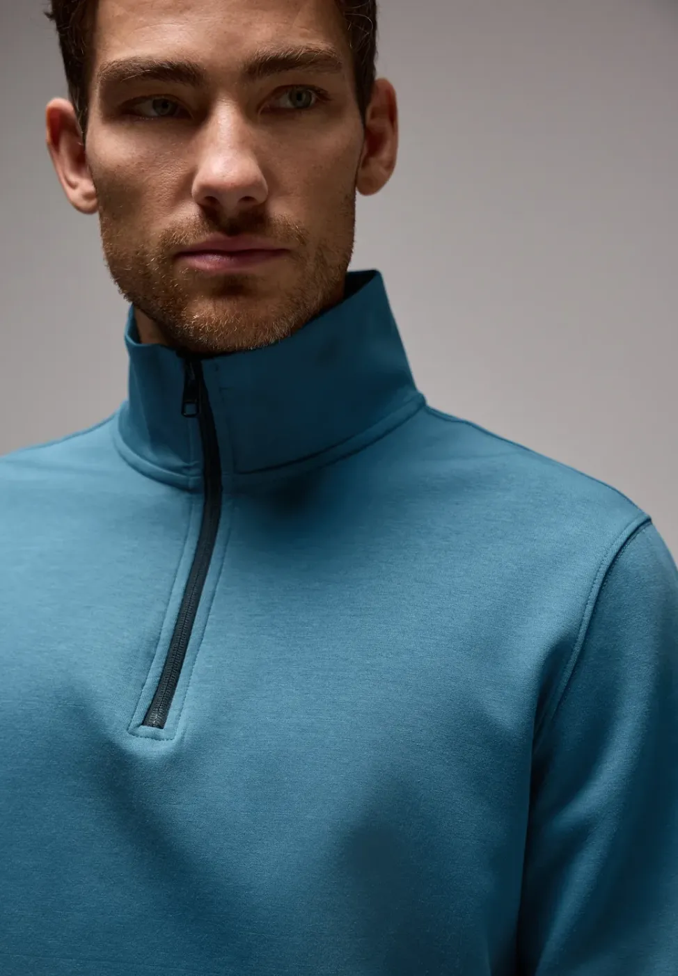 Troyer sweatshirt met rits