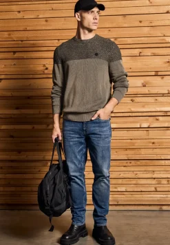 Trui in tweekleurige look