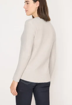 Trui met bouclé V-hals