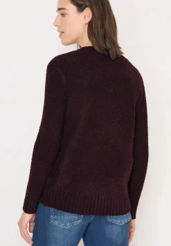 Trui met bouclé V-hals