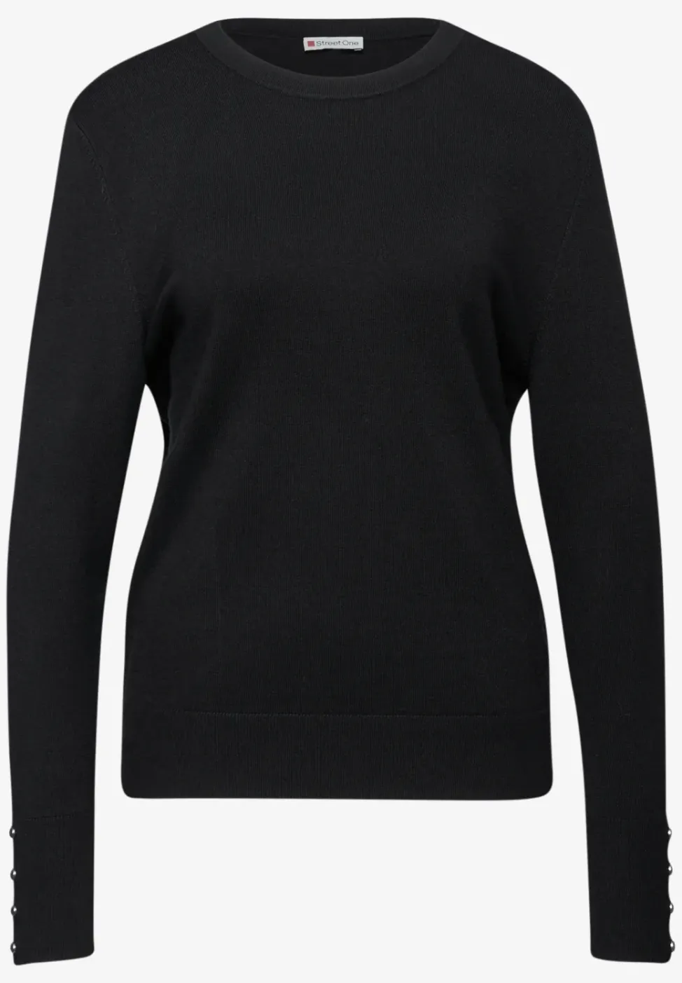 Trui met knoopdetail