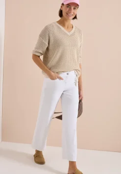 Trui met korte mouwen in gehaakte look