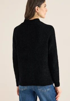 Trui van chenille met col