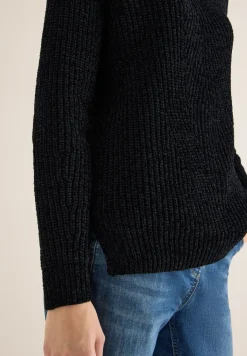 Trui van chenille met col