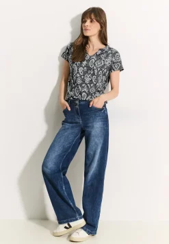 T-shirt met burn-out print
