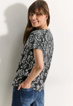 T-shirt met burn-out print