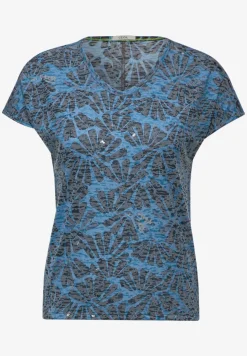 T-shirt met burnout-print