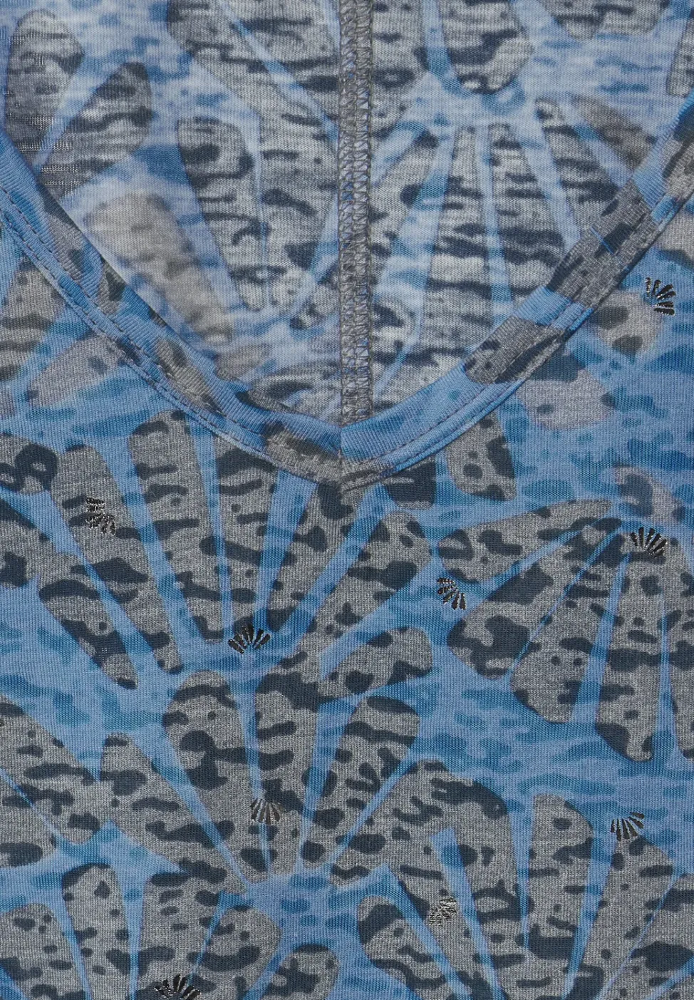 T-shirt met burnout-print