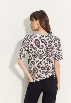 T-shirt met burnout-print