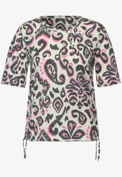 T-shirt met burnout-print