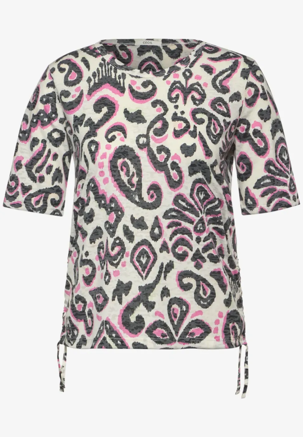 T-shirt met burnout-print