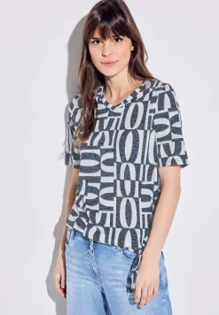 T-shirt met burnout-print