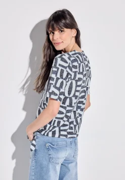 T-shirt met burnout-print
