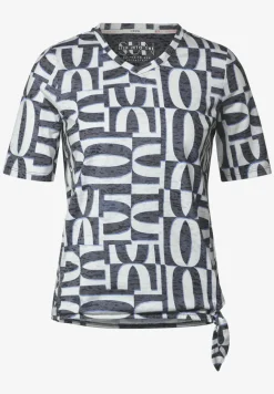 T-shirt met burnout-print