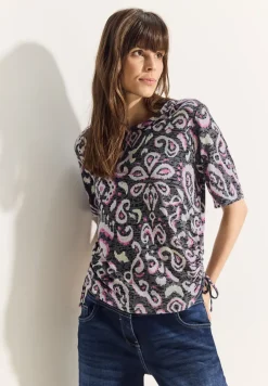T-shirt met burnout-print