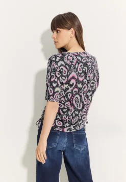 T-shirt met burnout-print