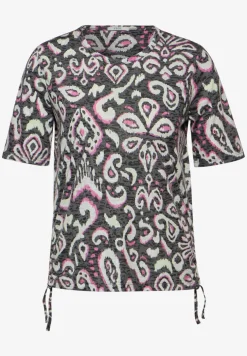 T-shirt met burnout-print