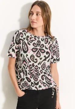 T-shirt met knoopdetail