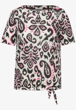 T-shirt met knoopdetail