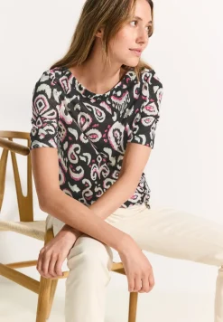 T-shirt met knoopdetail