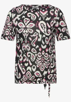 T-shirt met knoopdetail