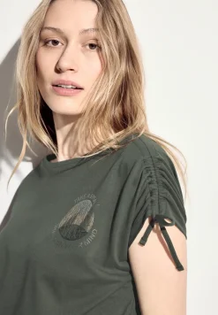 T-shirt met plooien