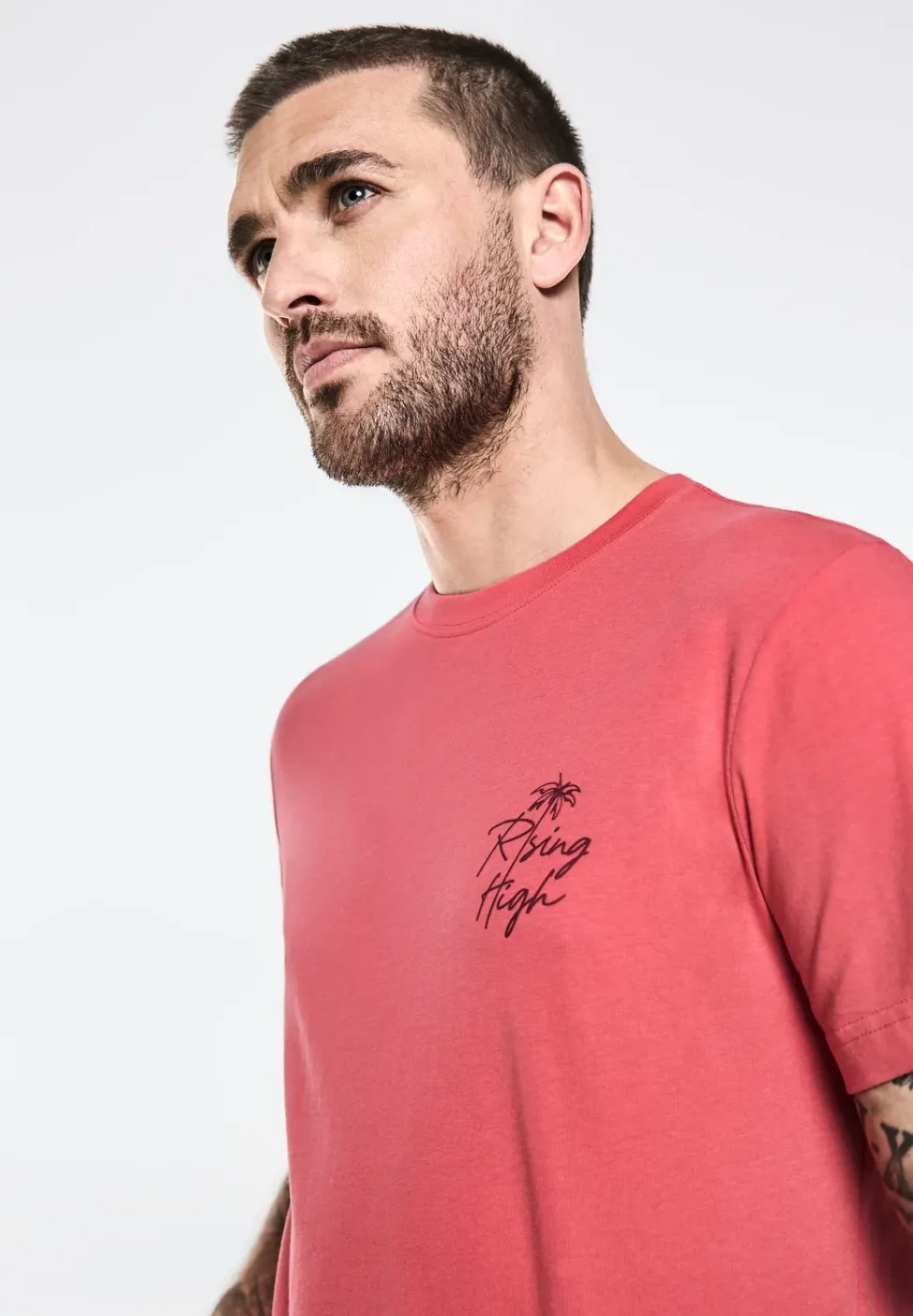T-shirt met print op de borst