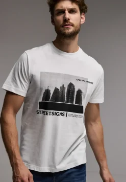 T-shirt met skyline-print