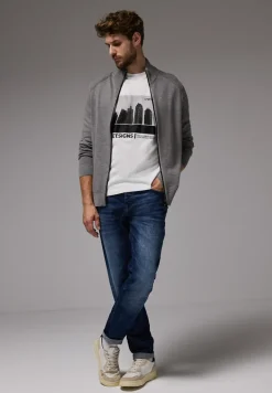 T-shirt met skyline-print
