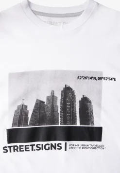 T-shirt met skyline-print
