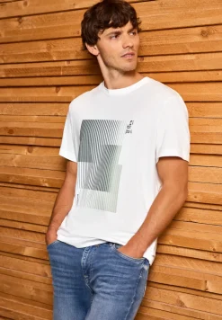 T-shirt met streepprint