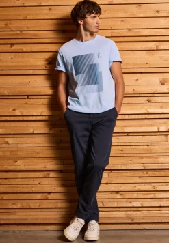 T-shirt met streepprint