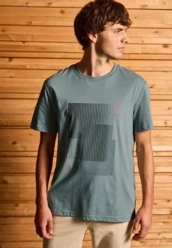 T-shirt met streepprint