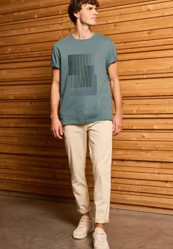 T-shirt met streepprint