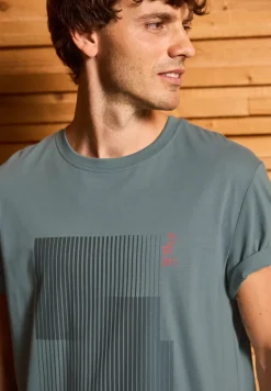 T-shirt met streepprint