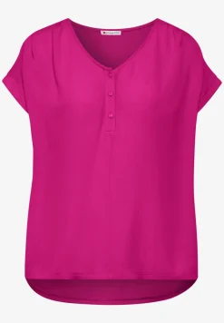T-shirt van materiaalmix