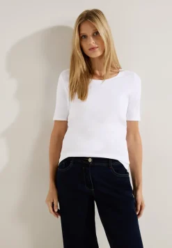 T-shirt in effen kleur