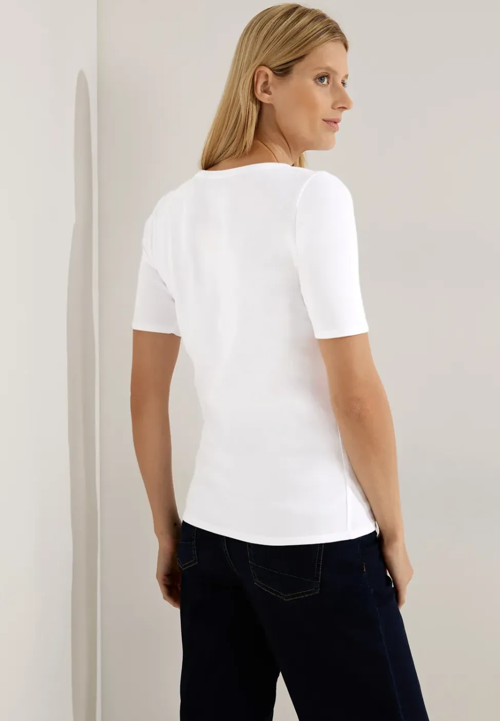 T-shirt in effen kleur