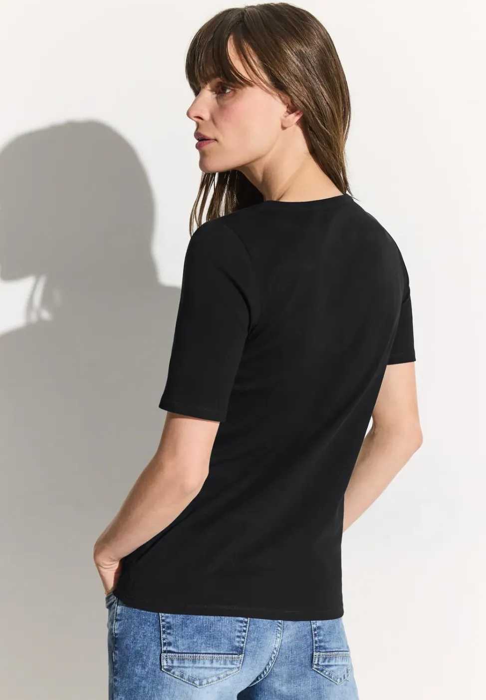 T-shirt in effen kleur