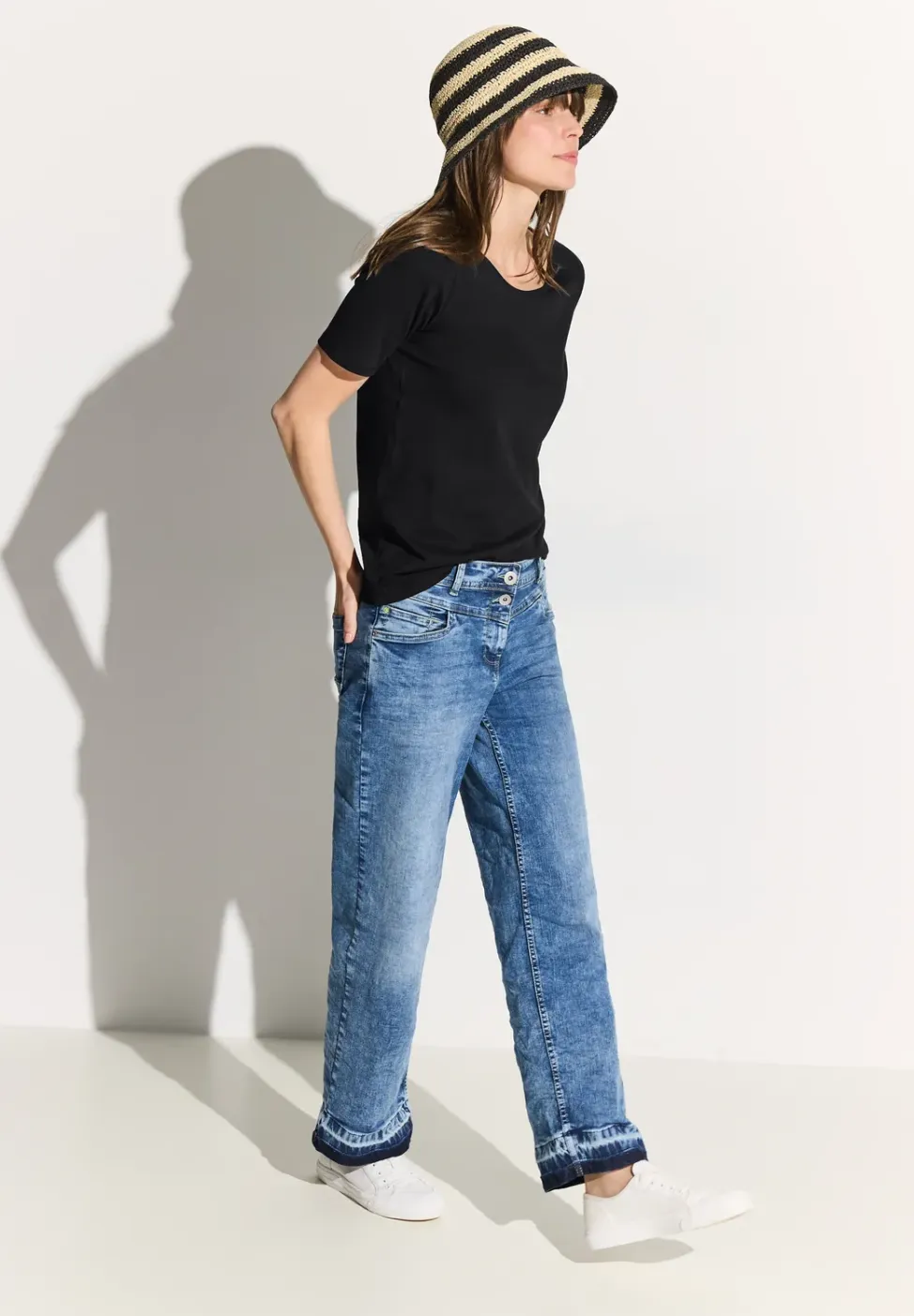 T-shirt in effen kleur