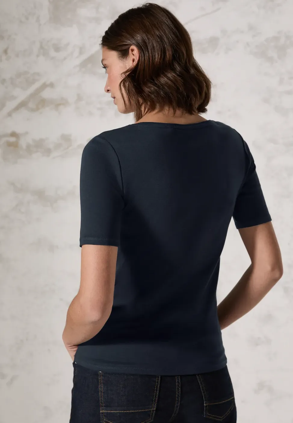 T-shirt in effen kleur