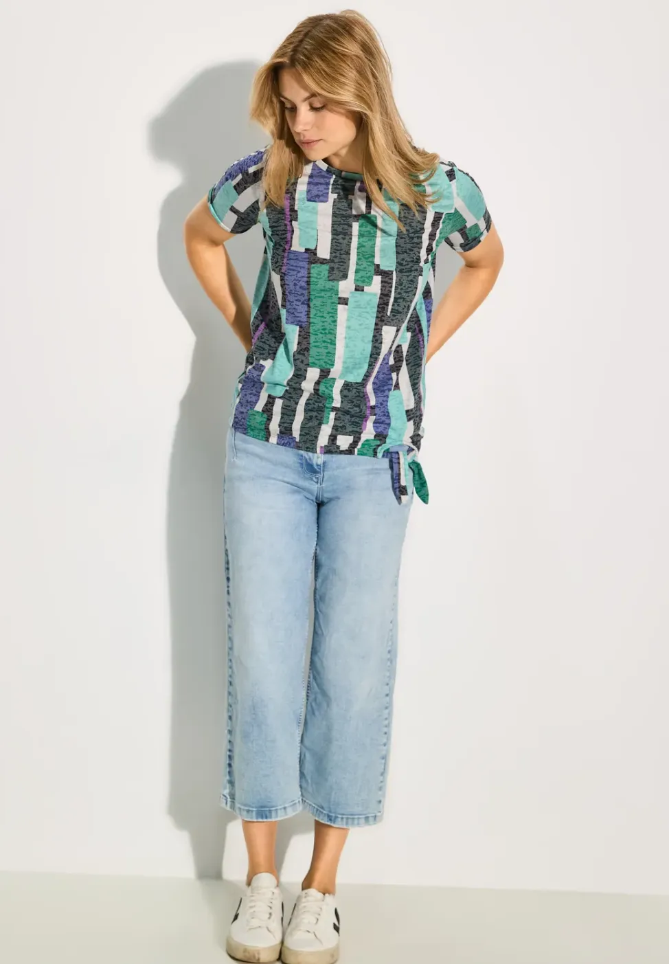 T-shirt met burn-out
