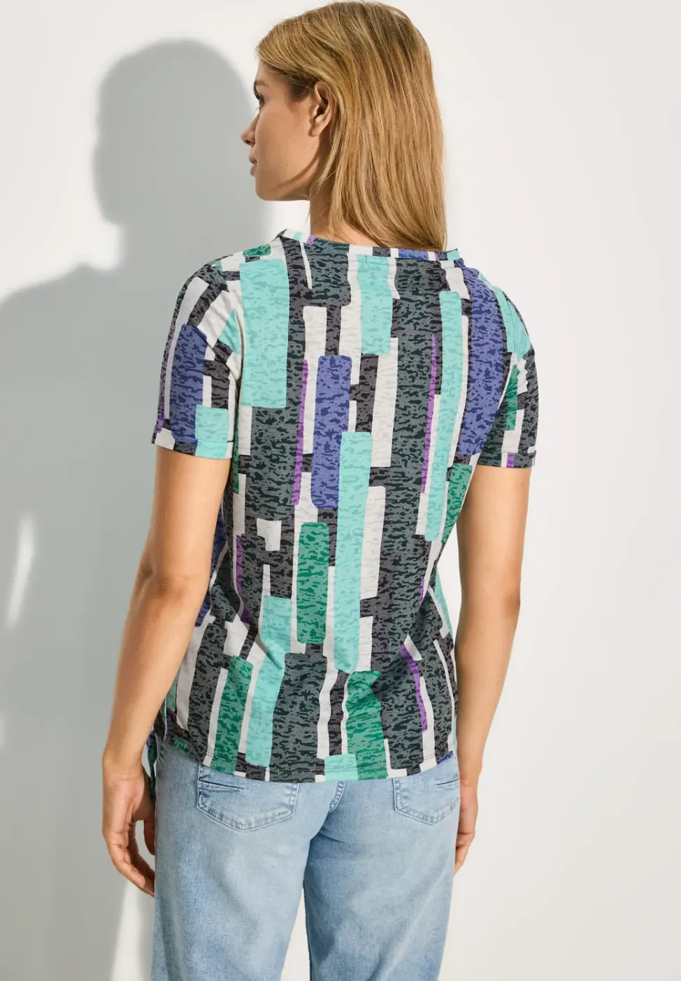 T-shirt met burn-out