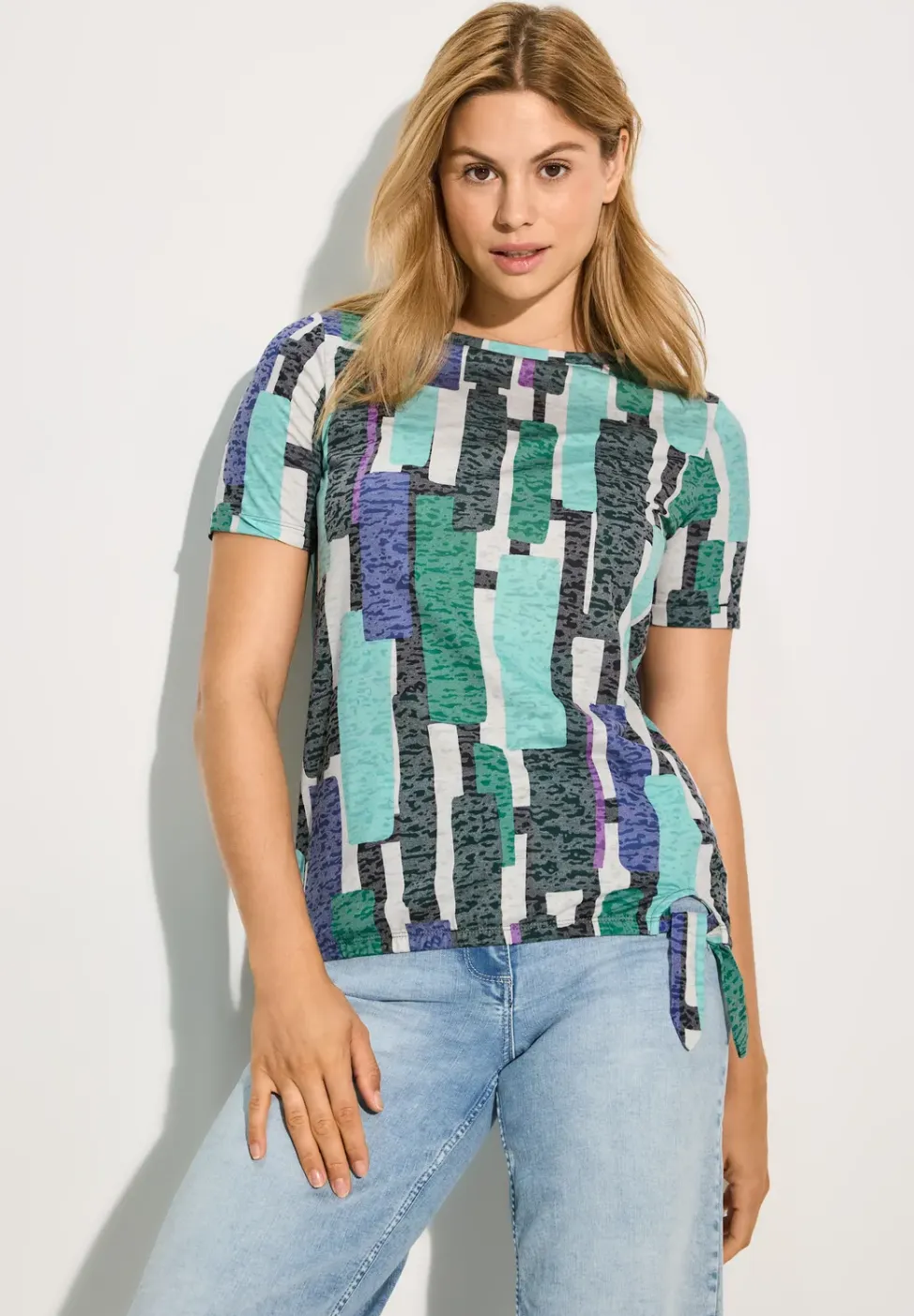 T-shirt met burn-out