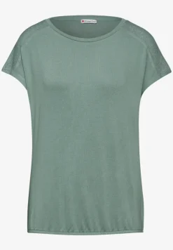 T-shirt met glanzend detail